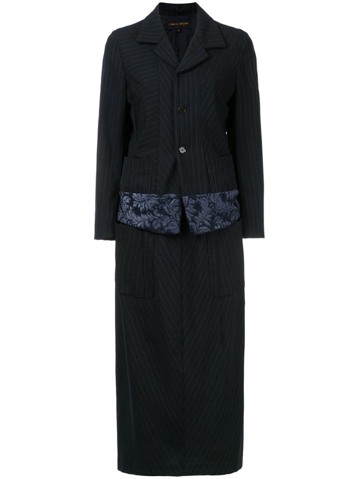 Comme Des Garçons Vintage Pinstripe Blazer And Skirt - Black