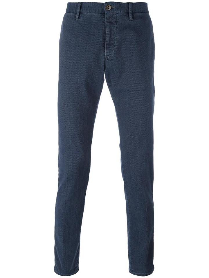 Incotex Skinny Jeans, Men's, Size: 32, Blue, Cotton/polyester/spandex/elastane