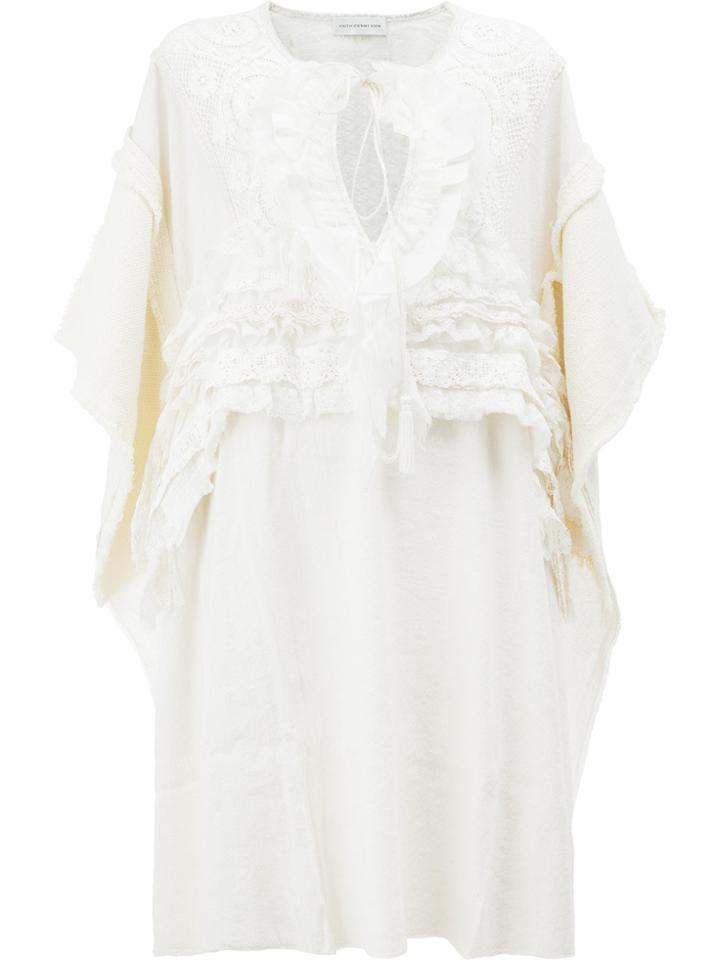 Faith Connexion Embroidered Mid-length Dress - Nude & Neutrals