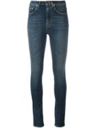 Saint Laurent Original High Waisted Jeans, Women's, Size: 26, Blue, Cotton/spandex/elastane