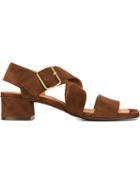 Chie Mihara Israel Sandals, Women's, Size: 36, Brown, Suede/leather/rubber