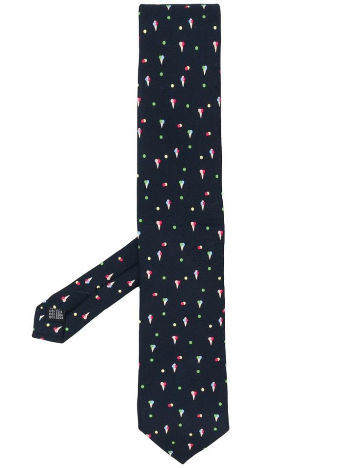 Fefè Ice Cream Pattern Tie - Blue