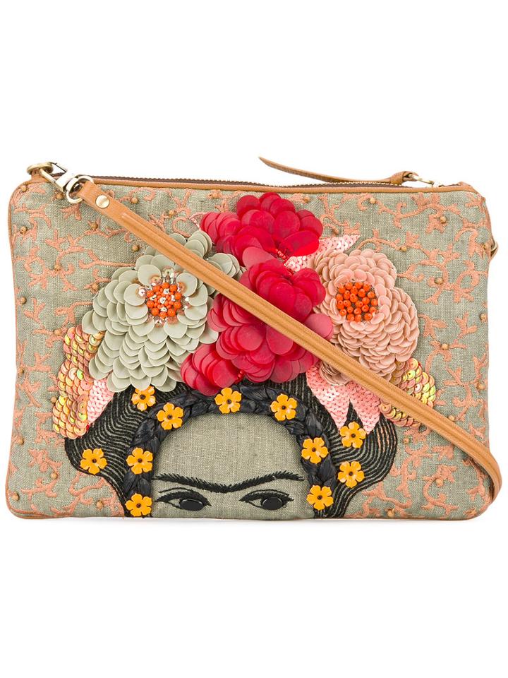 Embellished Clutch - Women - Cotton/linen/flax - One Size, Cotton/linen/flax, Jamin Puech