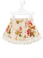 Pero Kids Floral Print Shorts, Girl's, Size: 8 Yrs, Nude/neutrals