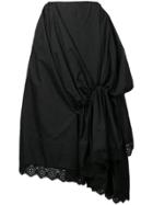 Simone Rocha Lace Trim Draped Skirt - Black