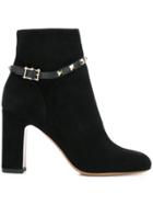 Valentino Valentino Garavani Rockstud Strap Booties - Black