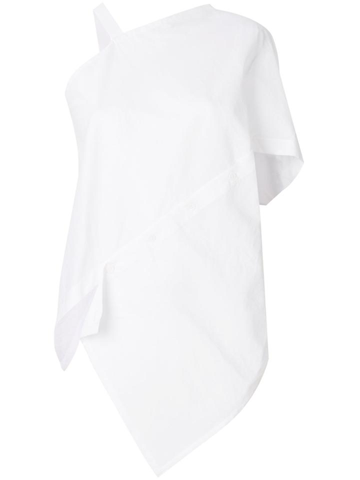 Lost & Found Ria Dunn Asymmetric Sleeve Blouse - White