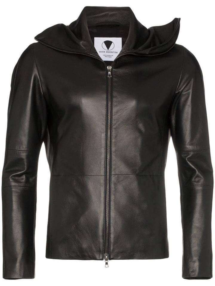 Vexed Generation Ninja Hood Leather Jacket - Black