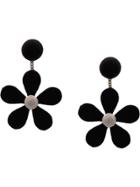 Rebecca De Ravenel Flower Shaped Earrings - Black