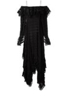Philosophy Di Lorenzo Serafini Long Off-the-shoulder Dress, Women's, Size: 44, Black, Rayon