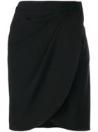 Emporio Armani Ruched Fitted Mini Skirt - Black