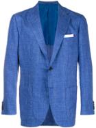 Kiton Fitted Blazer Jacket - Blue