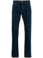 Hand Picked Straight Leg Trousers - Blue