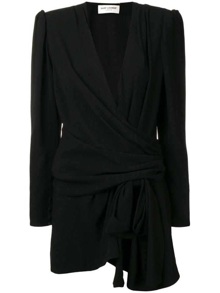 Saint Laurent Sablet Mini Dress - Black