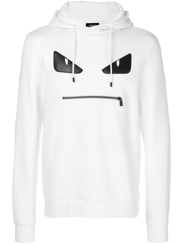 Fendi Bag Bugs Eyes Hoodie - White