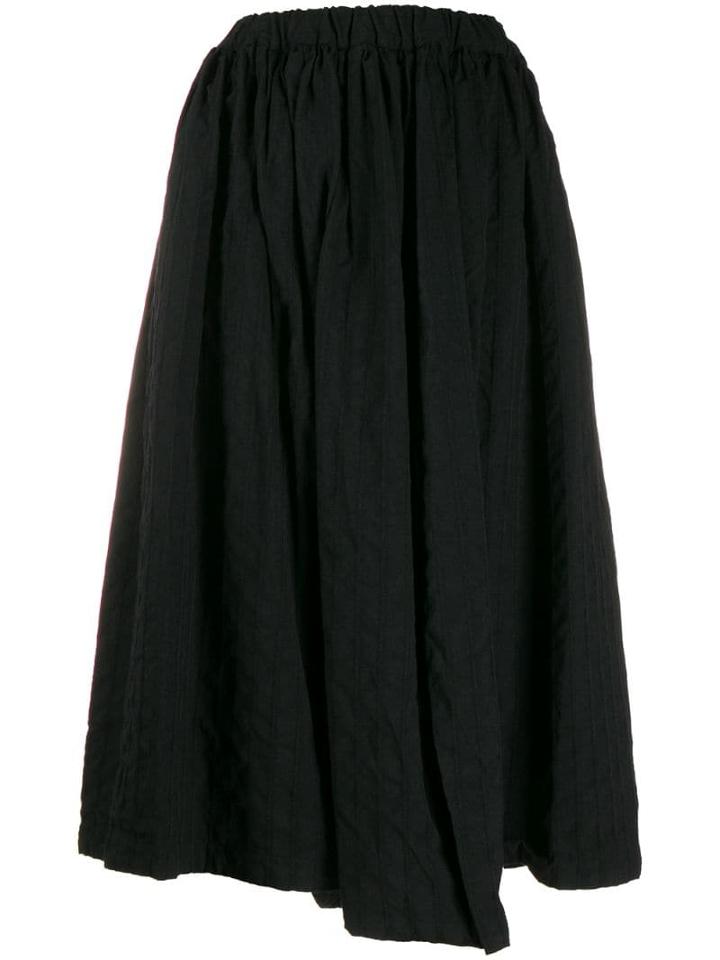 Comme Des Garçons Comme Des Garçons Asymmetric Pleated Skirt - Black