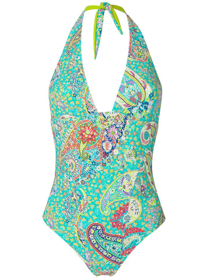 Etro Paisley Collage One-piece - Green