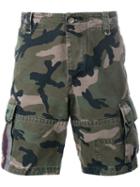Valentino Camouflage Cargo Shorts, Size: 50, Green, Cotton