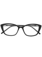 Dkny Matte-finish Cat-eye Frame Glasses - Black