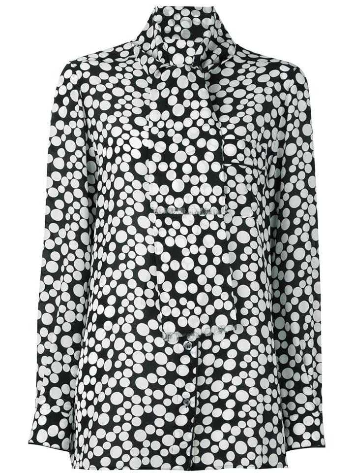 Dolce & Gabbana Dotted Print Blouse, Women's, Size: 42, Black, Silk