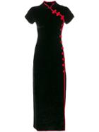 De La Vali Short-sleeved Long Dress - Black
