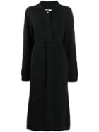 Barrie Belted Midi Coat - Black