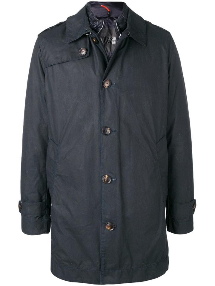 Rrd Buttoned Padded Coat - Blue