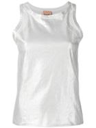 Nude Metallized Tank Top - Silver