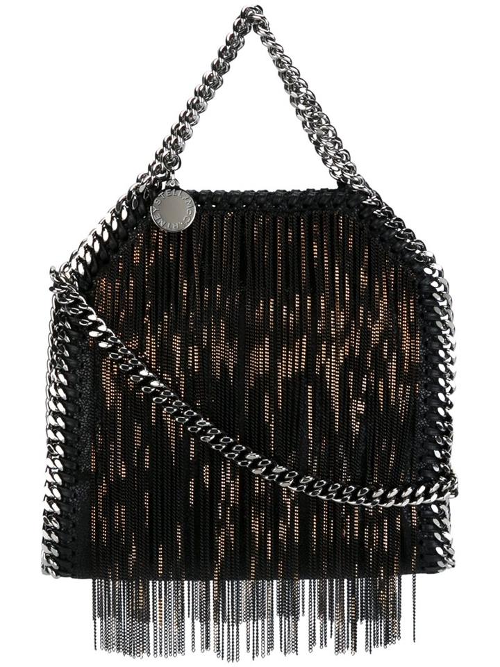 Stella Mccartney Tiny 'falabella' Tote, Women's, Black, Polyester/metal