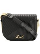 Karl Lagerfeld K/signature Quilted Shoulder Bag - Black