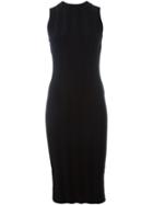 Milly Ribbed Midi Dress, Women's, Size: Small, Black, Viscose/spandex/elastane/polyester