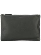 Jil Sander Envelope Clutch Bag, Men's, Black, Calf Leather