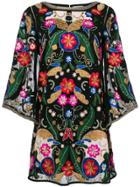 Alice+olivia Embroidered Pattern Dress - Black