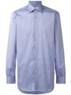 Kiton Button-up Shirt, Men's, Size: 40, Blue, Cotton