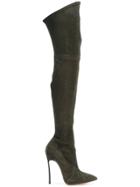 Casadei Over-the-knee Blade Boots - Green