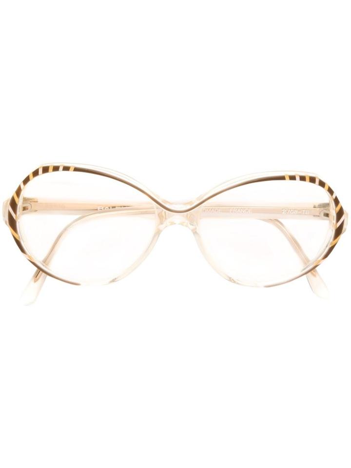 Balenciaga Vintage Round Frame Glasses, Nude/neutrals
