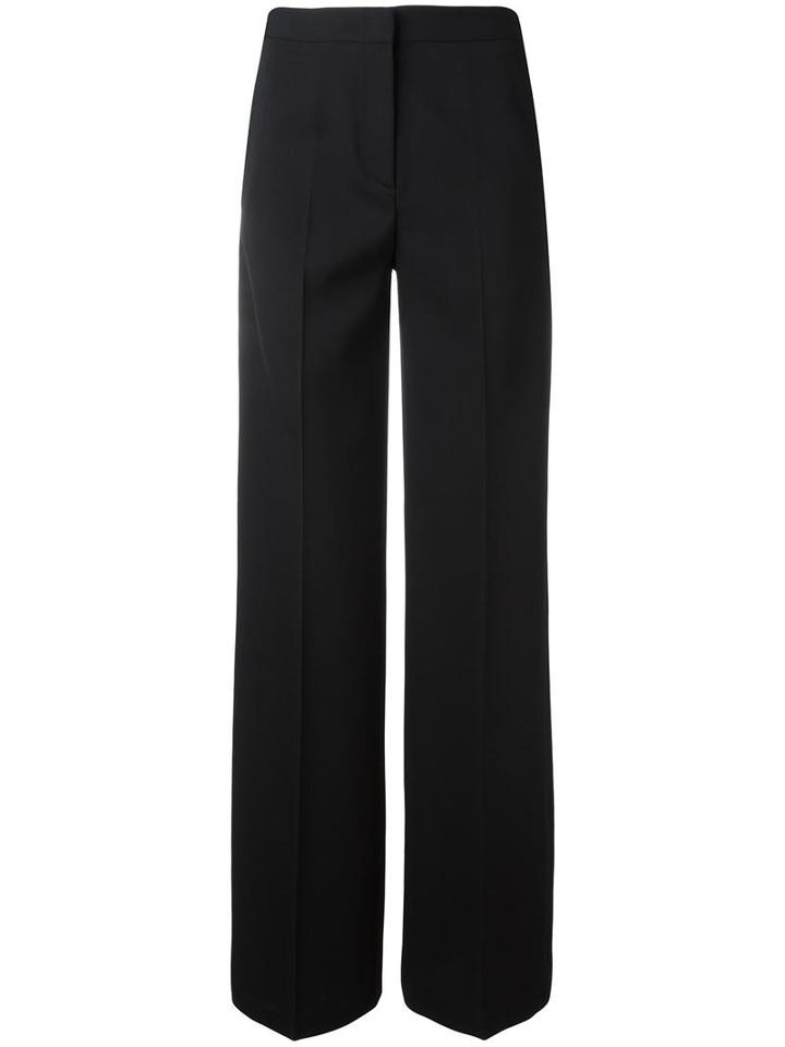 Tonello Wide Leg Tailored Trousers, Women's, Size: 40, Black, Virgin Wool/spandex/elastane