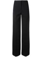 Tonello Wide Leg Tailored Trousers, Women's, Size: 40, Black, Virgin Wool/spandex/elastane