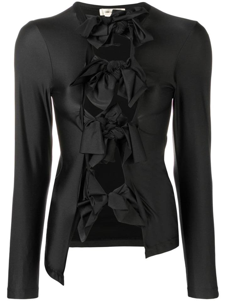 Comme Des Garçons Bow Details Top - Black