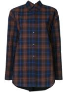 Le Ciel Bleu Checked Back Ruffle Shirt - Multicolour