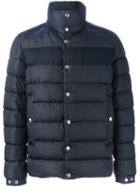 Moncler 'breval' Padded Jacket, Men's, Size: 3, Blue, Feather Down/polyamide/wool