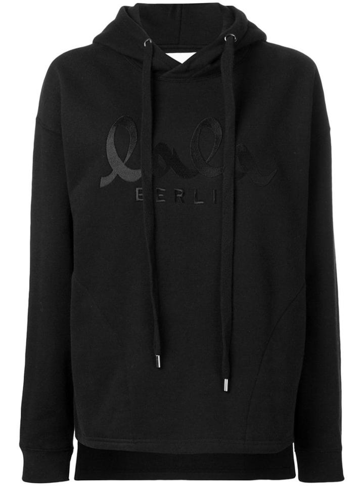 Lala Berlin Logo Embroidered Hooded Sweatshirt - Black