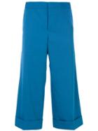 Marni Techno Wide Leg Capri Trousers - Blue