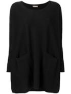 N.peal Pocket Patch Knitted Tunic - Black