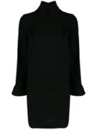 Erika Cavallini Long-sleeve Mini Shirt Dress - Black