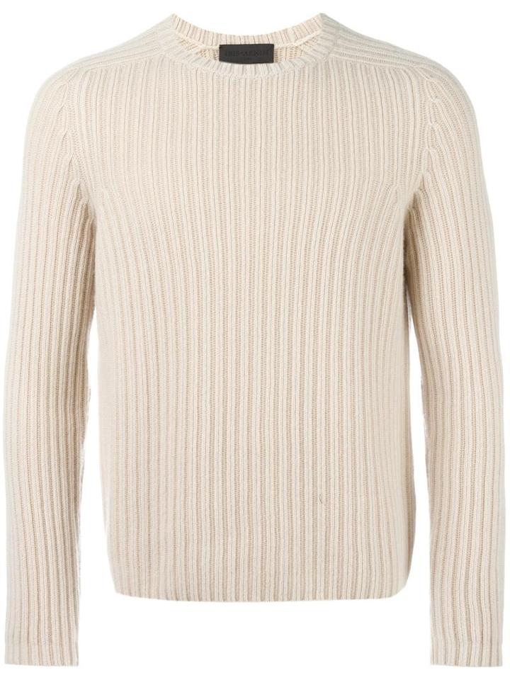 Iris Von Arnim Ribbed Jumper, Men's, Size: Medium, Nude/neutrals, Cashmere