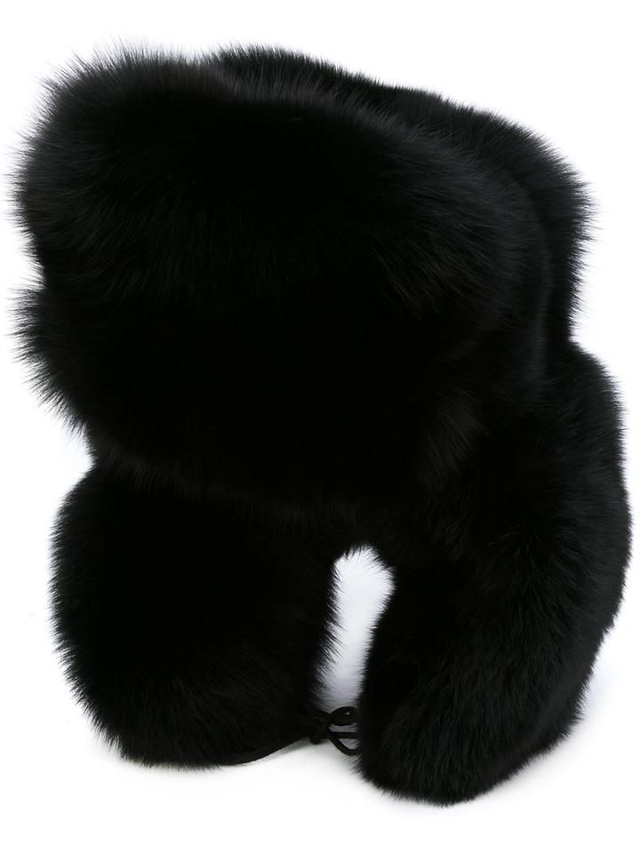 Dsquared2 - Ski Hat - Men - Fox Fur/viscose - S, Black, Fox Fur/viscose