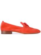 Santoni Tassel Appliques Loafers - Red