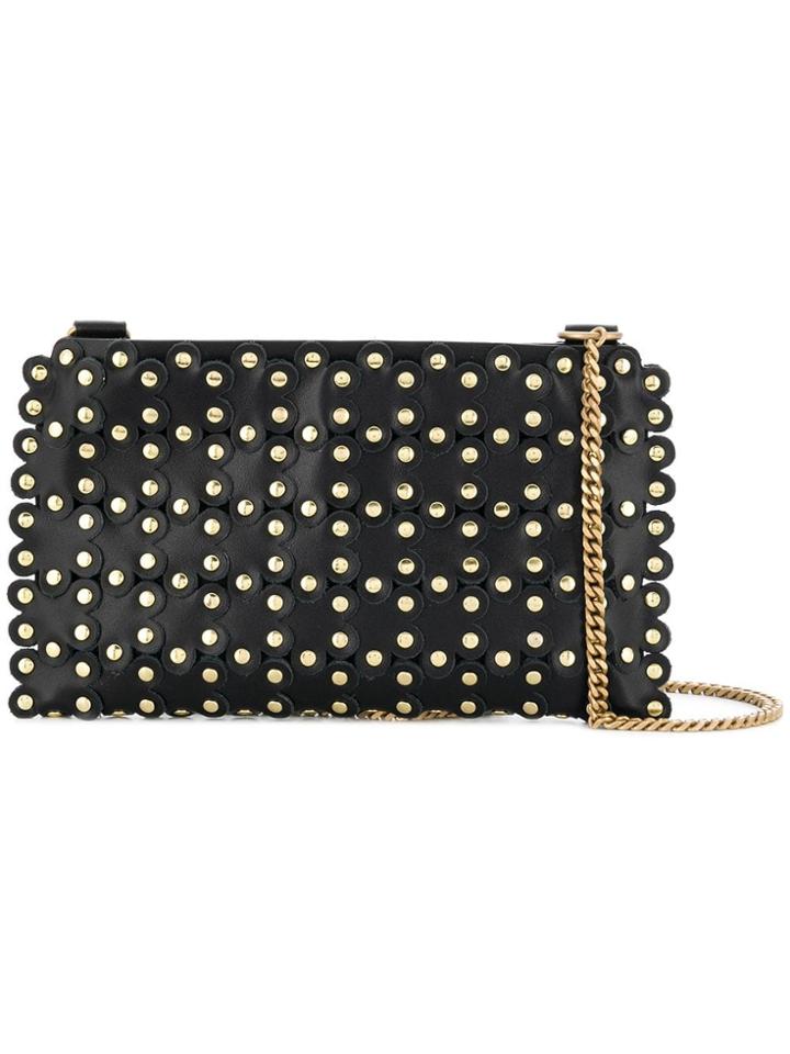 Red Valentino Flower Studded Crossbody Bag - Black