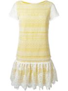 Si-jay Scalloped Hem Lace Dress, Women's, Size: 38, White, Polyester